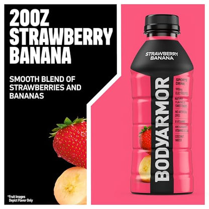 BODYARMOR Sports Drink Sports Beverage, Blue Raspberry, Natural Flavors With Vitamins, Potassium-Packed Electrolytes, No Preservatives, Perfect For Athletes, 12 ounce (Pack of 8)