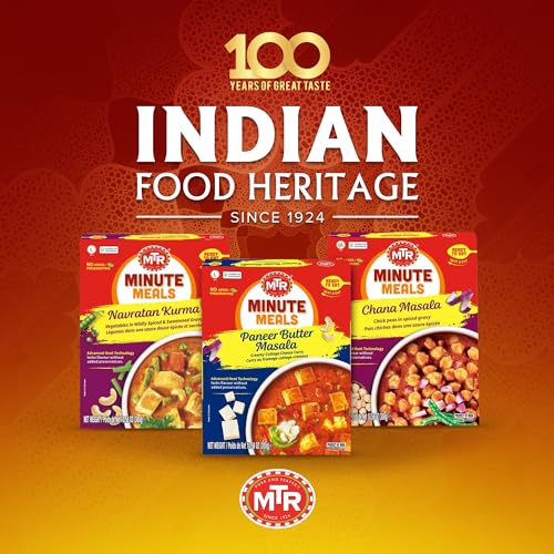 MTR - Shahi Paneer - Mild Tomato Gravy with Cottage Cheese - Authentic Indian Flavors - Flavorful, Easy, Ready-to-Eat Meal - Experience the Richness of Paneer in a Hearty Tomato Curry (Pack of 6)