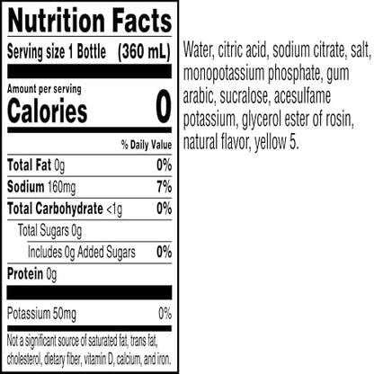 Gatorade Thirst Quencher Zero Sugar Sports Drink, Fruit Punch, 12oz Bottles, 12 Pack, Electrolytes for Rehydration