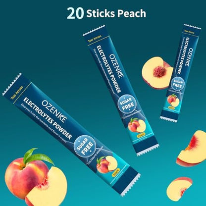 Electrolytes Powder Packets, Hydration Packets, Electrolytes Powder No Sugar, Portable Electrolyte Drink Mix for Rapid Hydration, Sugar Free &amp; Low Sodium | 0 Calorie | 7 Flavors | 20 Sticks