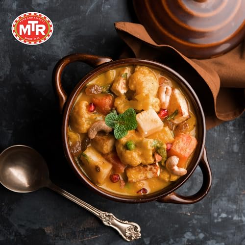 MTR - Shahi Paneer - Mild Tomato Gravy with Cottage Cheese - Authentic Indian Flavors - Flavorful, Easy, Ready-to-Eat Meal - Experience the Richness of Paneer in a Hearty Tomato Curry (Pack of 6)