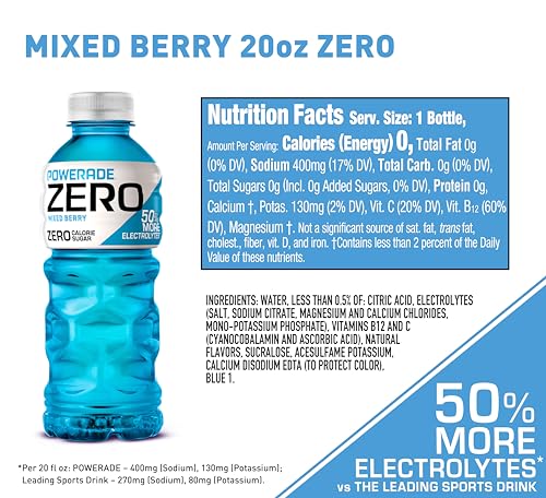 POWERADE Sports Drink Grape, 20 Ounce (Pack of 8)