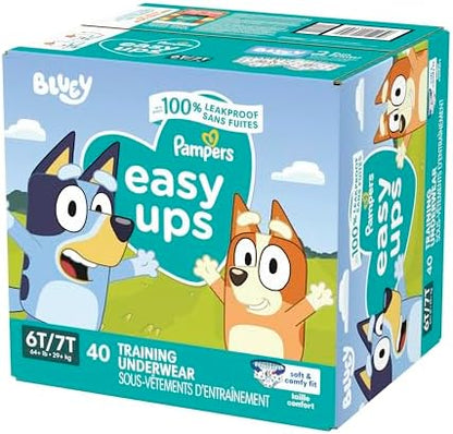 Pampers Training Pants - Easy Ups Boys &amp; Girls Bluey - Size 2T-3T, 140 Count, Children's Potty Underwear (Packaging May Vary)