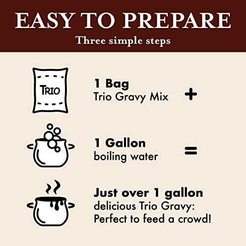 Trio Brown Gravy Mix 13.37 oz (Pack of 8)