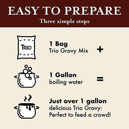 Trio Brown Gravy Mix 13.37 oz (Pack of 8)