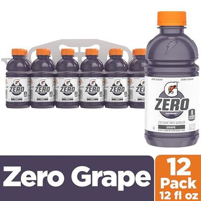 Gatorade Thirst Quencher Zero Sugar Sports Drink, Fruit Punch, 12oz Bottles, 12 Pack, Electrolytes for Rehydration