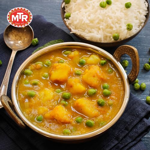 MTR - Shahi Paneer - Mild Tomato Gravy with Cottage Cheese - Authentic Indian Flavors - Flavorful, Easy, Ready-to-Eat Meal - Experience the Richness of Paneer in a Hearty Tomato Curry (Pack of 6)