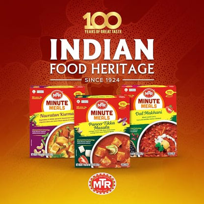 MTR - Shahi Paneer - Mild Tomato Gravy with Cottage Cheese - Authentic Indian Flavors - Flavorful, Easy, Ready-to-Eat Meal - Experience the Richness of Paneer in a Hearty Tomato Curry (Pack of 6)