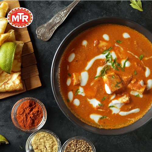 MTR - Shahi Paneer - Mild Tomato Gravy with Cottage Cheese - Authentic Indian Flavors - Flavorful, Easy, Ready-to-Eat Meal - Experience the Richness of Paneer in a Hearty Tomato Curry (Pack of 6)