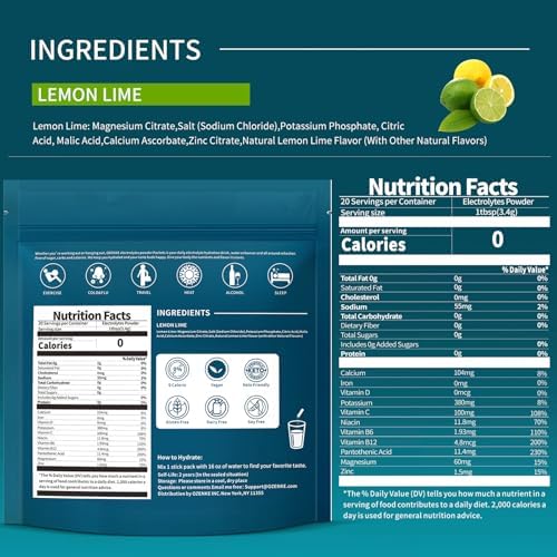 Electrolytes Powder Packets, Hydration Packets, Electrolytes Powder No Sugar, Portable Electrolyte Drink Mix for Rapid Hydration, Sugar Free &amp; Low Sodium | 0 Calorie | 7 Flavors | 20 Sticks