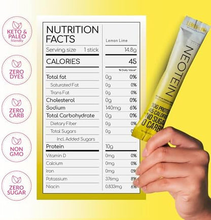 Electrolyte Powder Packets, Protein Powder with 10g Protein &amp; Collagen - Hydration Packets - Zero Sugar, NO Fillers, NO Carbs | Variety Pack | 40 Calories | Keto &amp; Paleo | Pack of 24