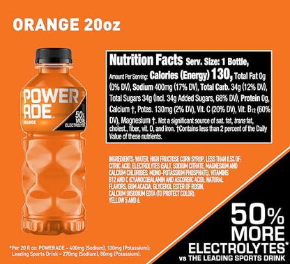 POWERADE Sports Drink Grape, 20 Ounce (Pack of 8)