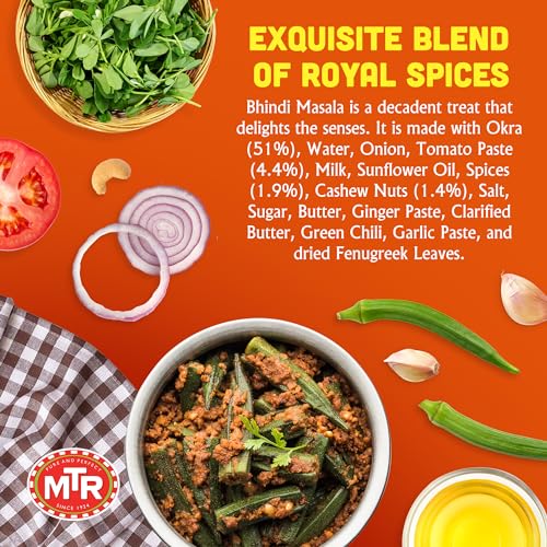 MTR - Shahi Paneer - Mild Tomato Gravy with Cottage Cheese - Authentic Indian Flavors - Flavorful, Easy, Ready-to-Eat Meal - Experience the Richness of Paneer in a Hearty Tomato Curry (Pack of 6)