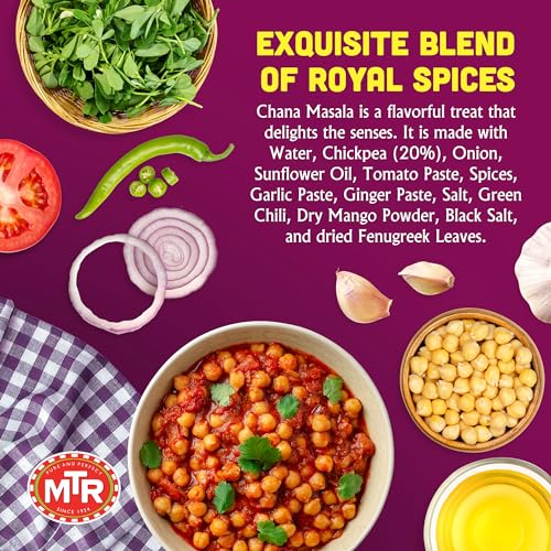 MTR - Shahi Paneer - Mild Tomato Gravy with Cottage Cheese - Authentic Indian Flavors - Flavorful, Easy, Ready-to-Eat Meal - Experience the Richness of Paneer in a Hearty Tomato Curry (Pack of 6)